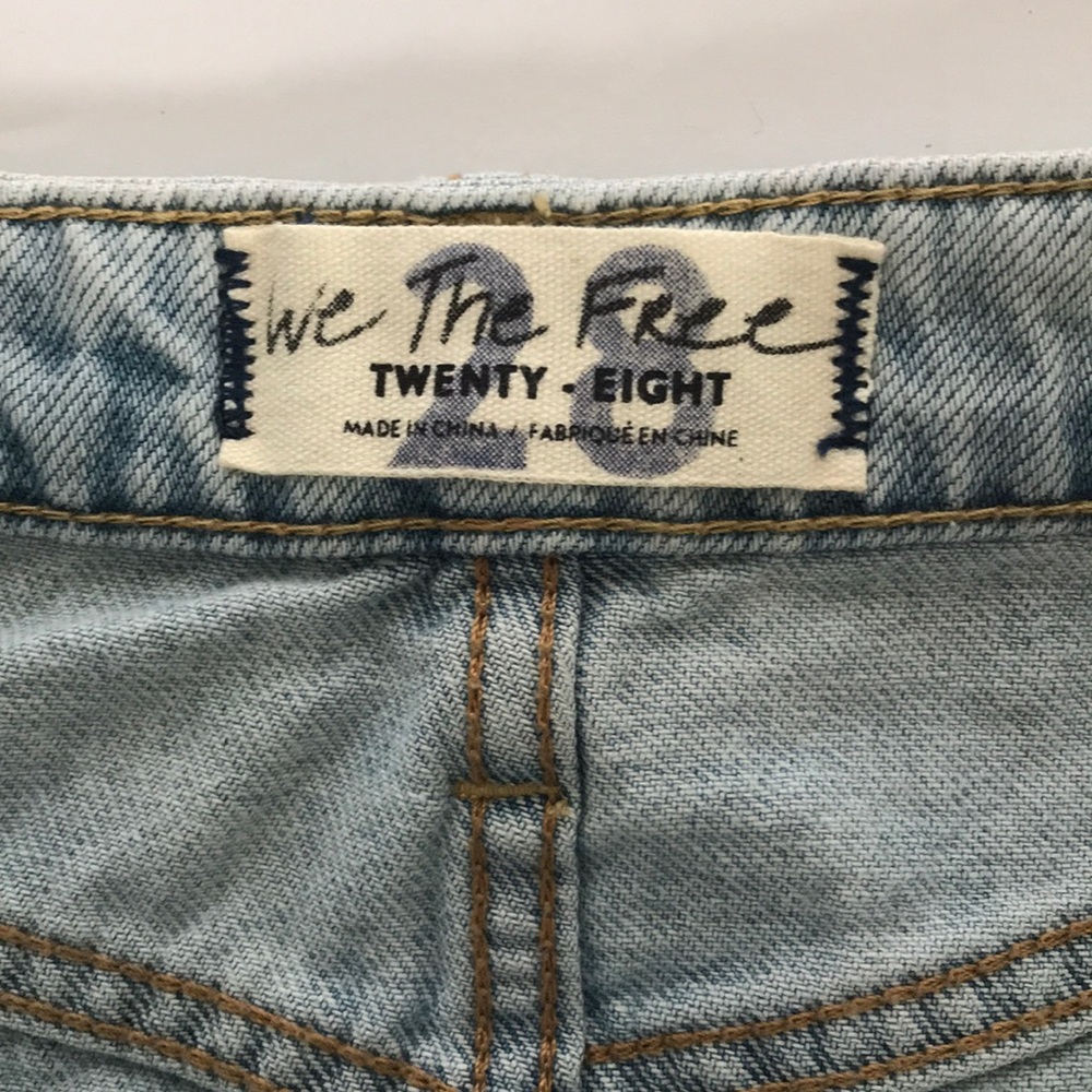 Free People Denim Button-Front Mini Skirt - Picture 5 of 9